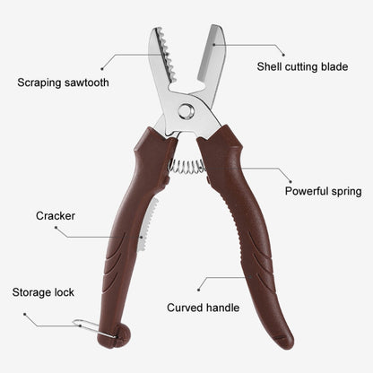 Multifunctional Chestnut Shelling Tool Quick Peeling Chestnut Knife(Dark Brown) by bashfashion