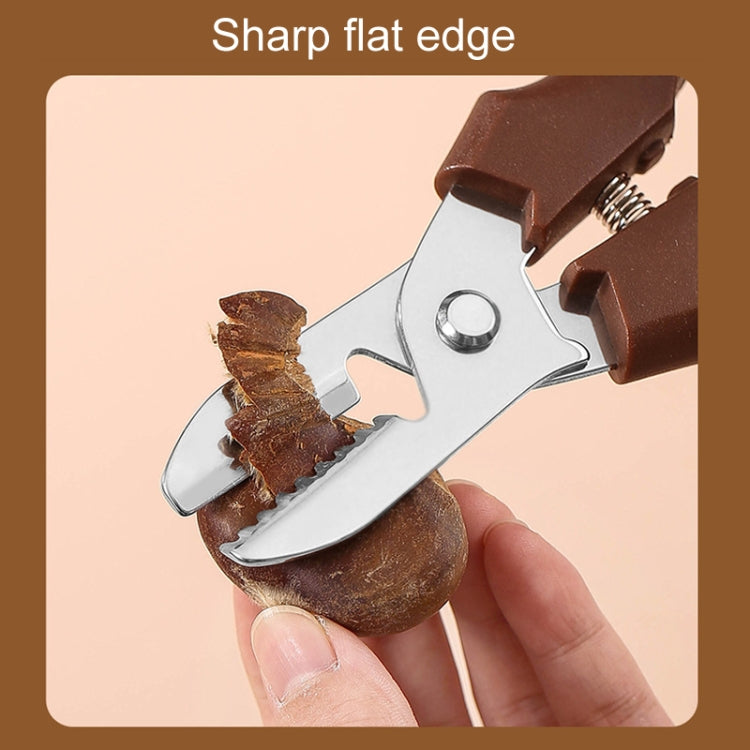 Multifunctional Chestnut Shelling Tool Quick Peeling Chestnut Knife(Black) by bashfashion