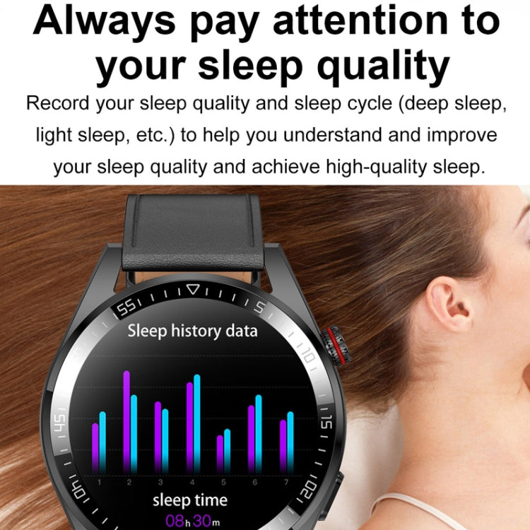 1.43 inch AMOLED Screen Smartwatch Heart Rate Blood Pressure Monitoring Bluetooth Talking Sports Watch, Color: Black Silicone Strap by bashfashion