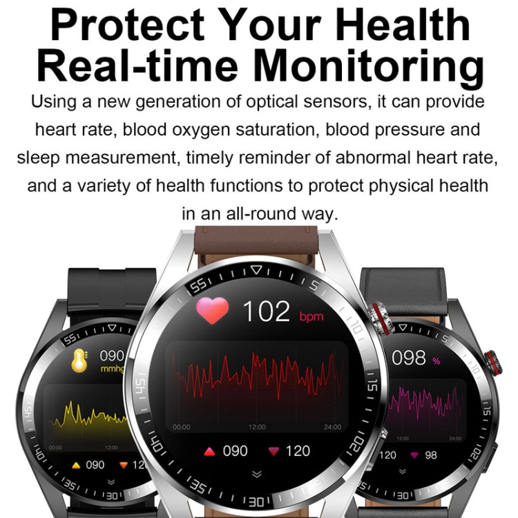 1.43 inch AMOLED Screen Smartwatch Heart Rate Blood Pressure Monitoring Bluetooth Talking Sports Watch, Color: Silver Orange Silicone Strap by bashfashion