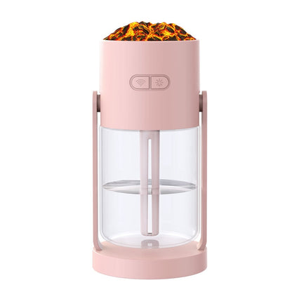280ml Volcano Cup Rotating Air Humidifier Mini Colorful Ambient Light Car Aroma Diffuser(Pink) by bashfashion
