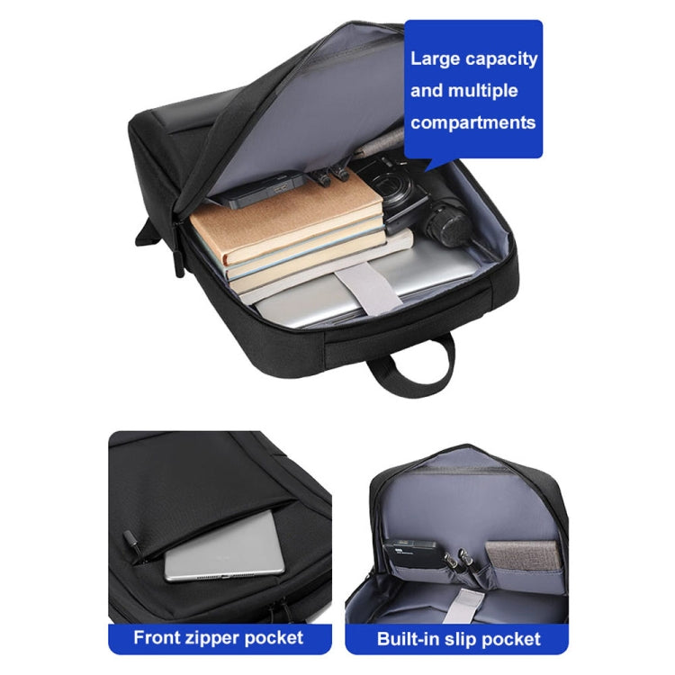 Large-capacity Travel Business Waterproof Laptop Backpack(Blue) by bashfashion