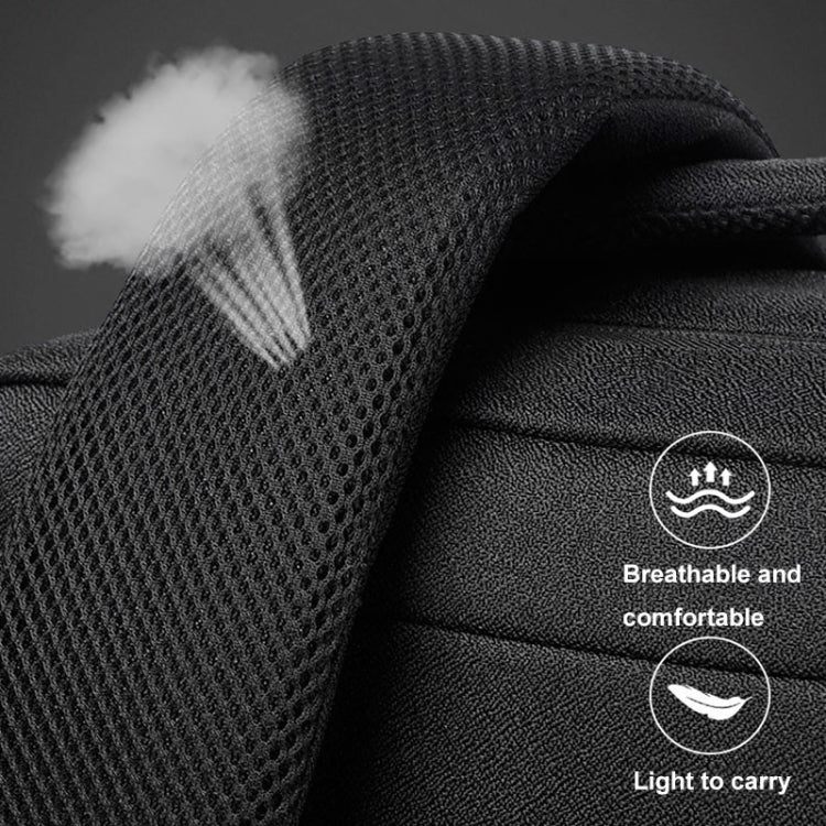 Large-capacity Travel Business Waterproof Laptop Backpack(Black) by bashfashion