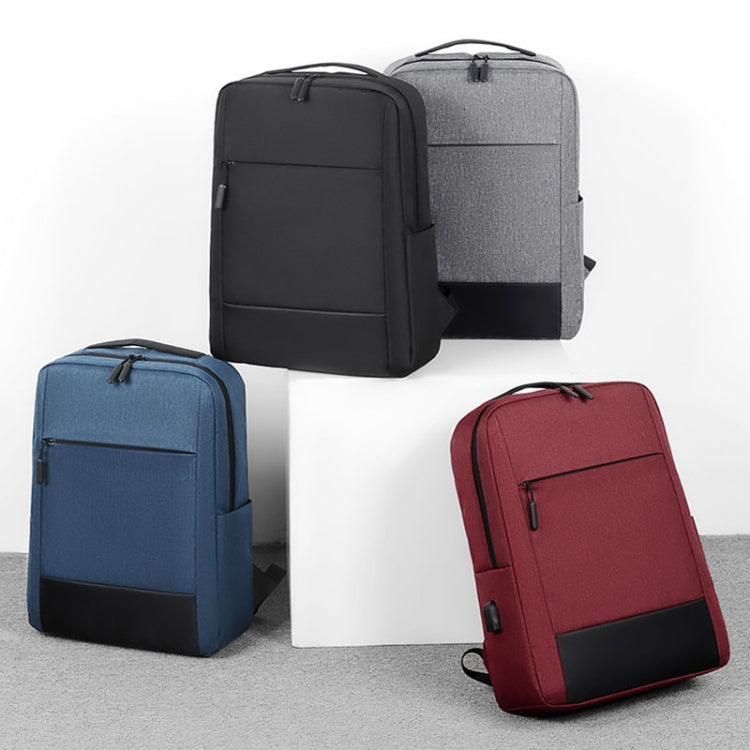 Large-capacity Travel Business Waterproof Laptop Backpack(Purple Red) by bashfashion