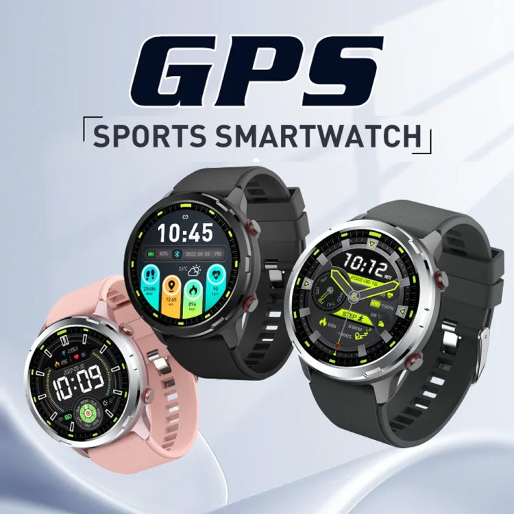 Outdoor GPS Sport Watch 1.32inch HD Round Screen Multi Sport Mode Smartwatch(Black) by bashfashion