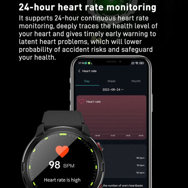 Outdoor GPS Sport Watch 1.32inch HD Round Screen Multi Sport Mode Smartwatch(Silver) by bashfashion