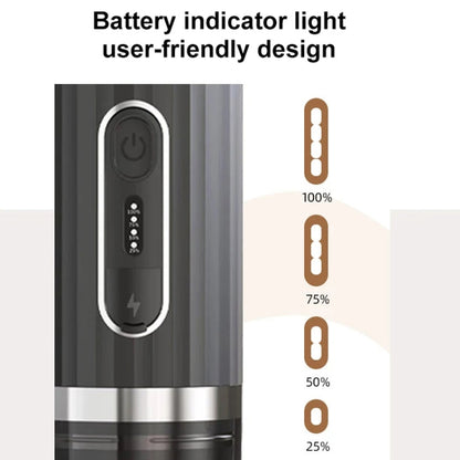 3 In 1 Automatic Wireless Italian Capsule Coffee Machine Portable Rechargeable Heating Coffee Maker(Black) by bashfashion