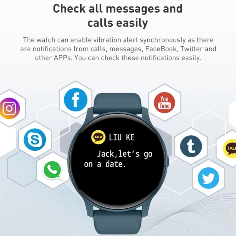 Bluetooth Talk Smartwatch Multi-Function Monitor Heart Rate / Blood Pressure / Blood Oxygen / Sleep(Black) by bashfashion