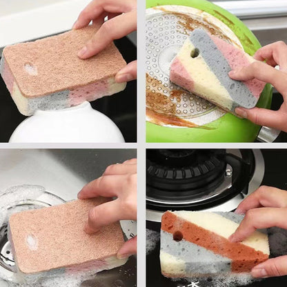 5pcs Kitchen Cleaning Sponge Wipe Rag Dishcloth by bashfashion