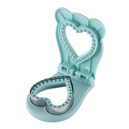 Love Sandwich Sealing Mould Household DIY Baking Tools(Blue) by bashfashion