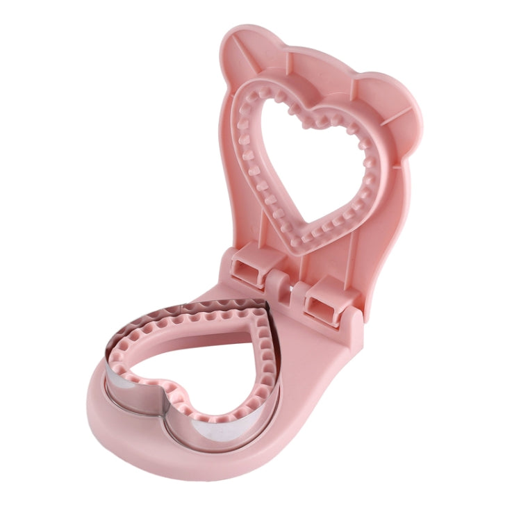 Love Sandwich Sealing Mould Household DIY Baking Tools(Pink) by bashfashion