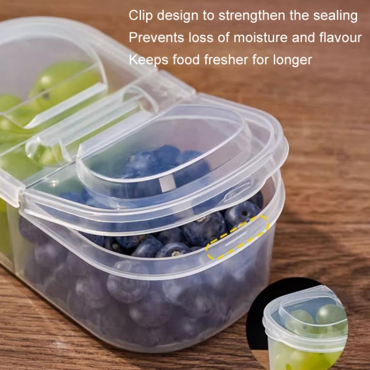 2pcs /Set Round 600ml+Square 500ml Fruit Vegetable Small Dispenser Refrigerator Fresh Storage Boxes by bashfashion