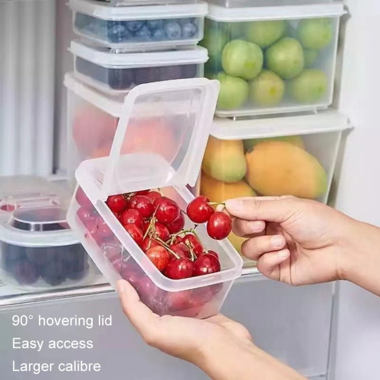 2pcs /Set Round 600ml+Square 500ml Fruit Vegetable Small Dispenser Refrigerator Fresh Storage Boxes by bashfashion