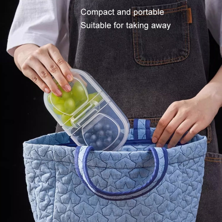 2pcs /Set Round 600ml+Square 500ml Fruit Vegetable Small Dispenser Refrigerator Fresh Storage Boxes by bashfashion