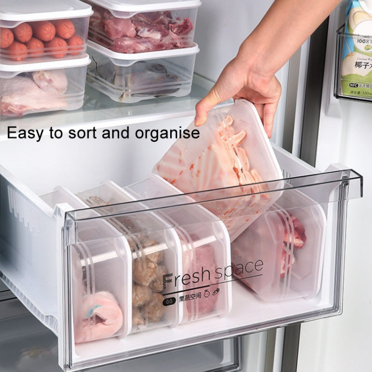 2000ml Refrigerator Storage Box Large Capacity Transparent Fresh Food Organiser by bashfashion