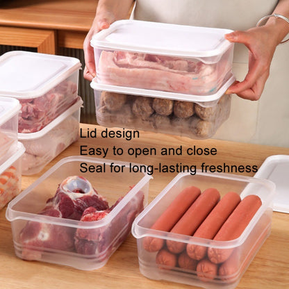 2000ml Refrigerator Storage Box Large Capacity Transparent Fresh Food Organiser by bashfashion