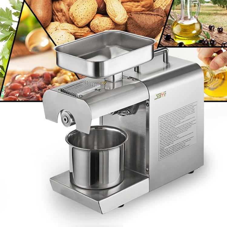 Household Small Automatic Stainless Steel Hot And Cold Oil Press Machine(AU Plug) by bashfashion