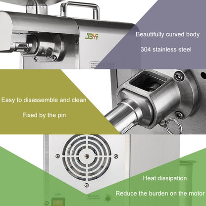 Household Small Automatic Stainless Steel Hot And Cold Oil Press Machine(US Plug) by bashfashion