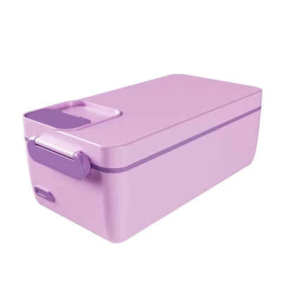 1000ml Wireless Heating Lunch Box USB Rechargeable Bento Box English Version(Purple) by bashfashion