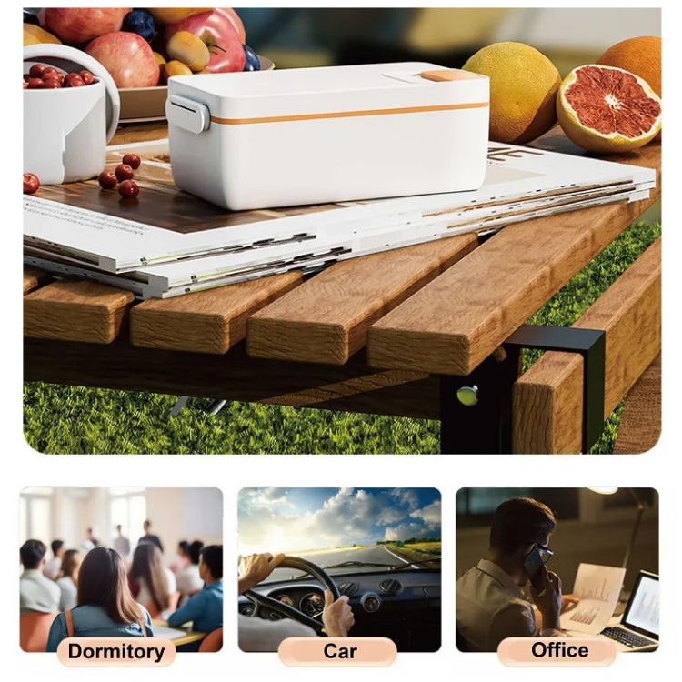 1000ml Wireless Heating Lunch Box USB Rechargeable Bento Box English Version(Green) by bashfashion