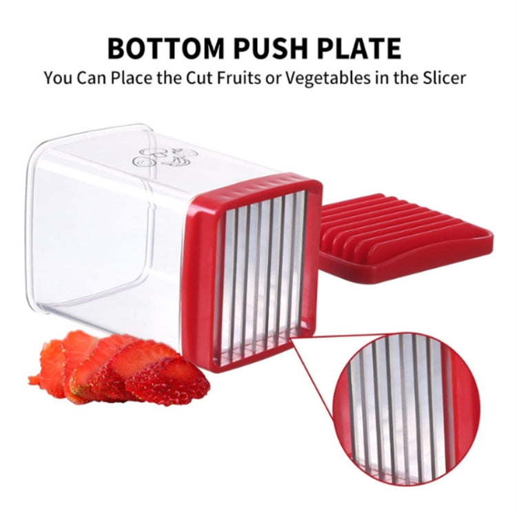 Multifunctional Household Kitchen Fruit And Vegetable Slicer With Push Plate(Red) by bashfashion