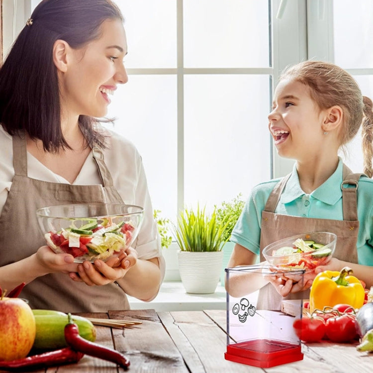 Multifunctional Household Kitchen Fruit And Vegetable Slicer With Push Plate(Red) by bashfashion