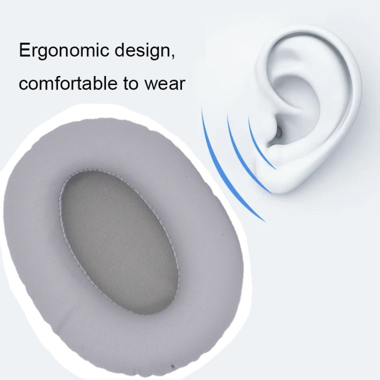 1pair For Razer Opus X Headphone Replacement Sponge Cover Ear Pad Accessories(Gray Leather) by bashfashion