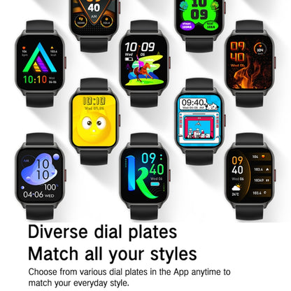 Blood Oxygen / Sleep / Heart Rate Health Monitoring Smart Watch Square Sports Watch(Black) by bashfashion