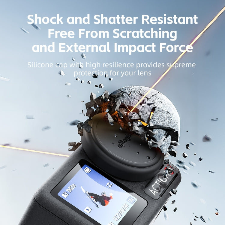 For DJI Osmo Action 5 Pro / 4 / 3 aMagisn Silicone Lens Protective Cover by aMagisn