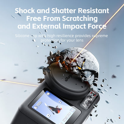 For DJI Osmo Action 5 Pro / 4 / 3 aMagisn Silicone Lens Protective Cover by aMagisn