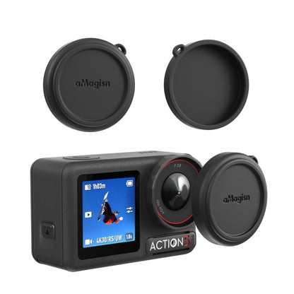 For DJI Osmo Action 5 Pro / 4 / 3 aMagisn Silicone Lens Protective Cover by aMagisn