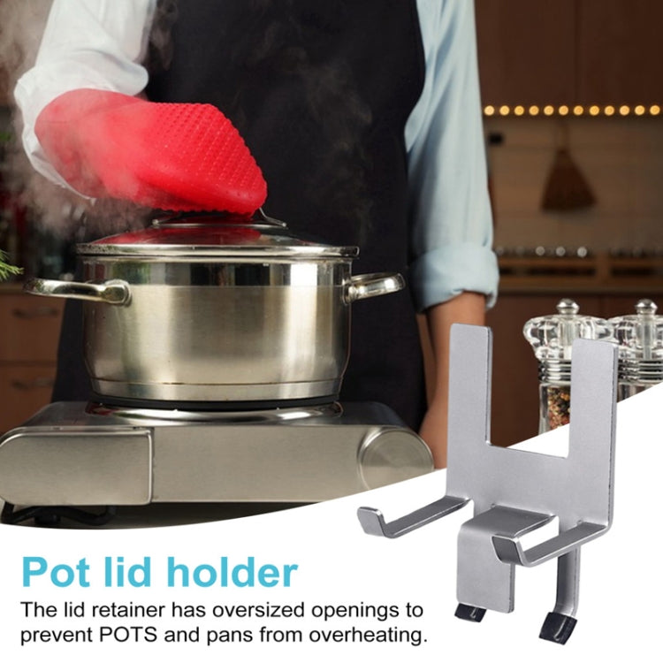 Household Stainless Steel Pot Lid Keeper With Silicone Gasket Kitchen Lid Holder(FS-24140) by bashfashion