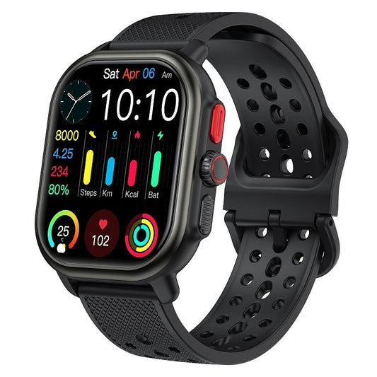 Sports Smart Watch 2.06 Inch Ultra HD AMOLED Screen Bluetooth Talking Watch(Black) by bashfashion