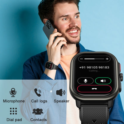 Sports Smart Watch 2.06 Inch Ultra HD AMOLED Screen Bluetooth Talking Watch(Black) by bashfashion