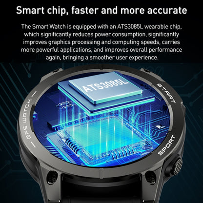 Outdoor Sports Smart Watch 1.43 Inch Ultra HD AMOLED Screen Bluetooth Talking Watch(Black) by bashfashion