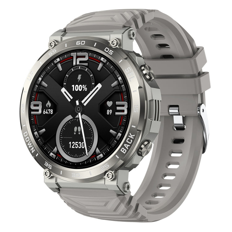 Bluetooth Talk Outdoor Pedometer Exercise Heart Rate Sleep Monitoring Smart Watch(Silver) by bashfashion