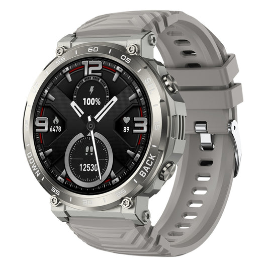 Bluetooth Talk Outdoor Pedometer Exercise Heart Rate Sleep Monitoring Smart Watch(Silver) by bashfashion