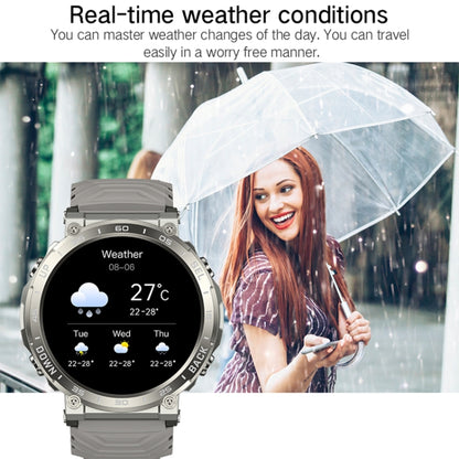 Bluetooth Talk Outdoor Pedometer Exercise Heart Rate Sleep Monitoring Smart Watch(Black) by bashfashion