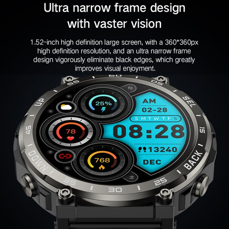 Bluetooth Talk Outdoor Pedometer Exercise Heart Rate Sleep Monitoring Smart Watch(Black) by bashfashion