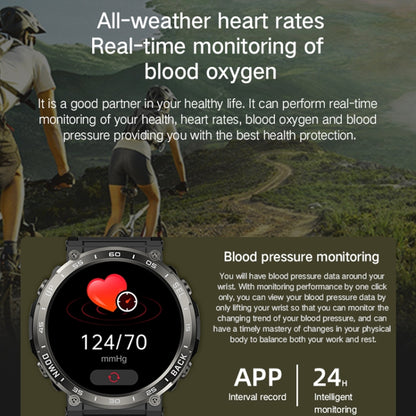 Bluetooth Talk Outdoor Pedometer Exercise Heart Rate Sleep Monitoring Smart Watch(Black) by bashfashion