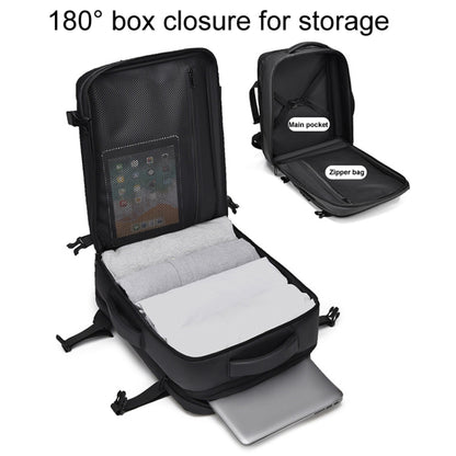 WEIXIER B726 Simple Expandable Double-Shoulder Backpack Large Capacity Business Casual Bag(Gray) by WEIXIER