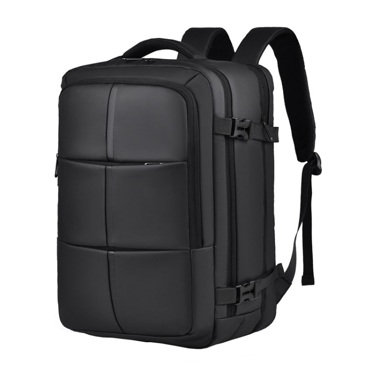 WEIXIER B724 Business Large Capacity Double-Shoulder Commuter Computer Bag Expandable Travel Backpack(Black) by WEIXIER