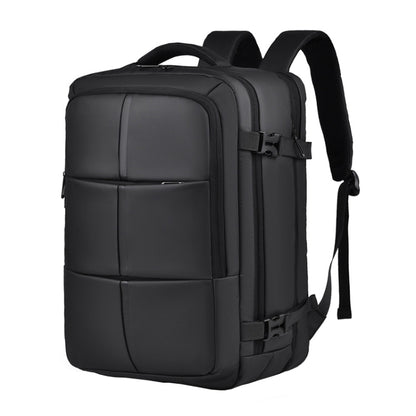 WEIXIER B724 Business Large Capacity Double-Shoulder Commuter Computer Bag Expandable Travel Backpack(Black) by WEIXIER