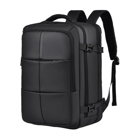 WEIXIER B724 Business Large Capacity Double-Shoulder Commuter Computer Bag Expandable Travel Backpack(Black) by WEIXIER