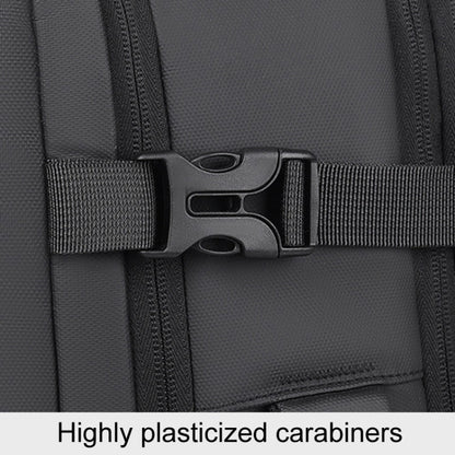 WEIXIER B724 Business Large Capacity Double-Shoulder Commuter Computer Bag Expandable Travel Backpack(Gray) by WEIXIER