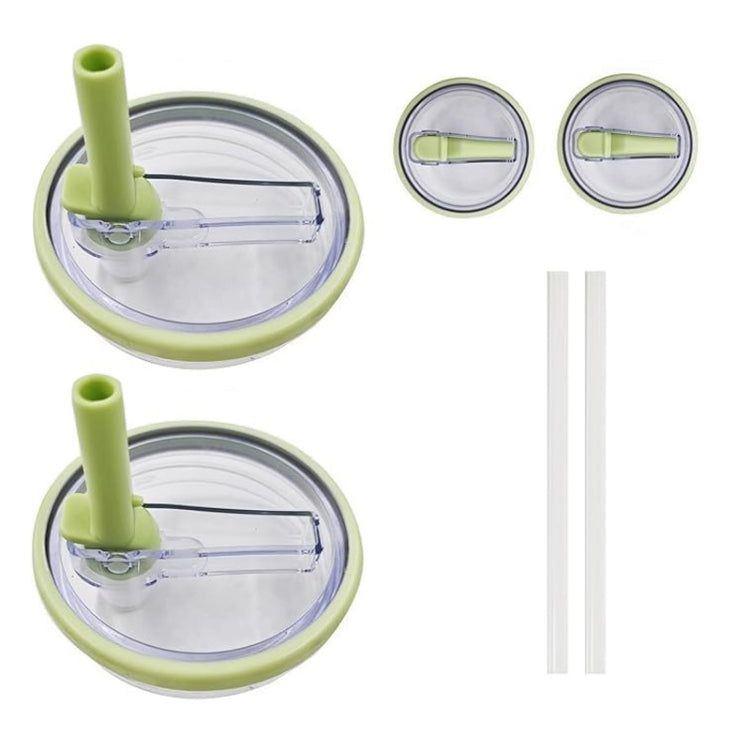 For Stanley 40oz Adventure Quencher Transparent Straw Lid Replacement Parts, Spec: 4pcs /Set Green by bashfashion