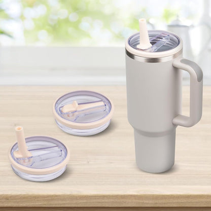 For Stanley 40oz Adventure Quencher Transparent Straw Lid Replacement Parts, Spec: 4pcs /Set White by bashfashion