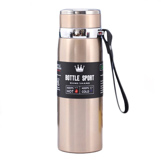 800ml 316 Stainless Steel Insulated Mug Large Capacity Vacuum Thermos Outdoor Portable Car Insulated Water Bottle(Gold) by bashfashion