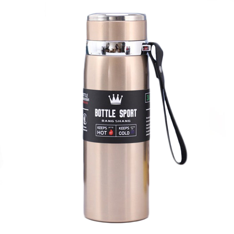 1000ml 316 Stainless Steel Insulated Mug Large Capacity Vacuum Thermos Outdoor Portable Car Insulated Water Bottle(Gold) by bashfashion