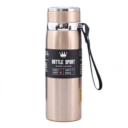1000ml 316 Stainless Steel Insulated Mug Large Capacity Vacuum Thermos Outdoor Portable Car Insulated Water Bottle(Gold) by bashfashion